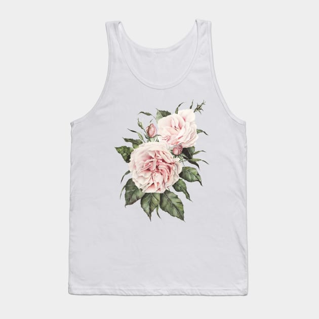 Pink Garden Roses Tank Top by ShealeenLouise